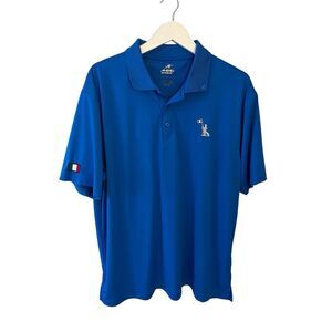 AHEAD Extreme Italian royal blue golf shirt with emblem - XL